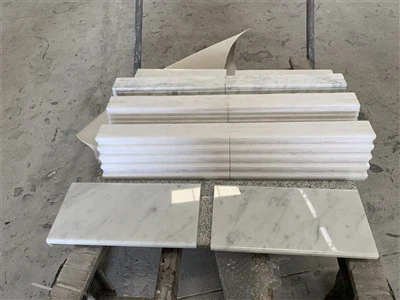 Bianco Carrara marmora flīzes