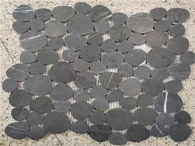 Pelēkas marmora mozaīkas flīzes