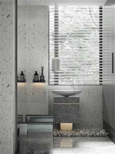 Modernas terrazzo vannas istabas